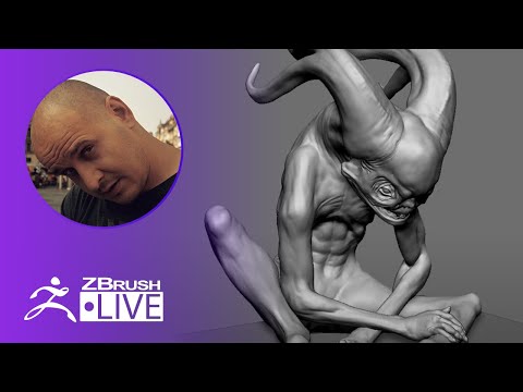 [UA & EN] 3D Model a Creepy Horned Demon With Me ! - Sadan Vague - ZBrush 2020 - Part 2
