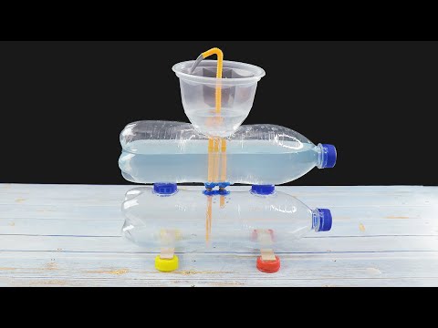 How to make a Amazing Water Fountain Without Electricity With a Plastic Bottle