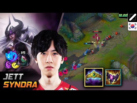 Jett Mid Syndra Build Crown of the Shattered Queen Summon Aery - LOL KR 12.22