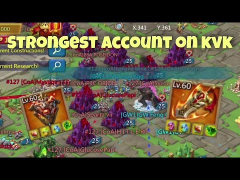 Lords Mobile - Big online targets on KVK. 2,6m rally. Mix and blasts from full emperor account