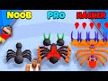 NOOB vs PRO vs HACKER in SPIDER SHOOT with SHINCHAN and CHOP