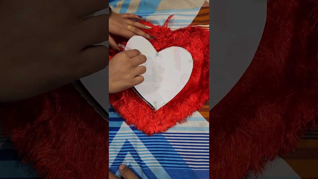 Customized Heart Shape Fur Cushion