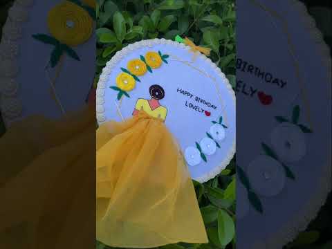 Embroidery hoop🌷 #handmade #embroidery #trending #flowers #art #youtube