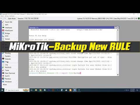 Backup Mikrotik | How to get backup mikrotik all script | Mikrotik