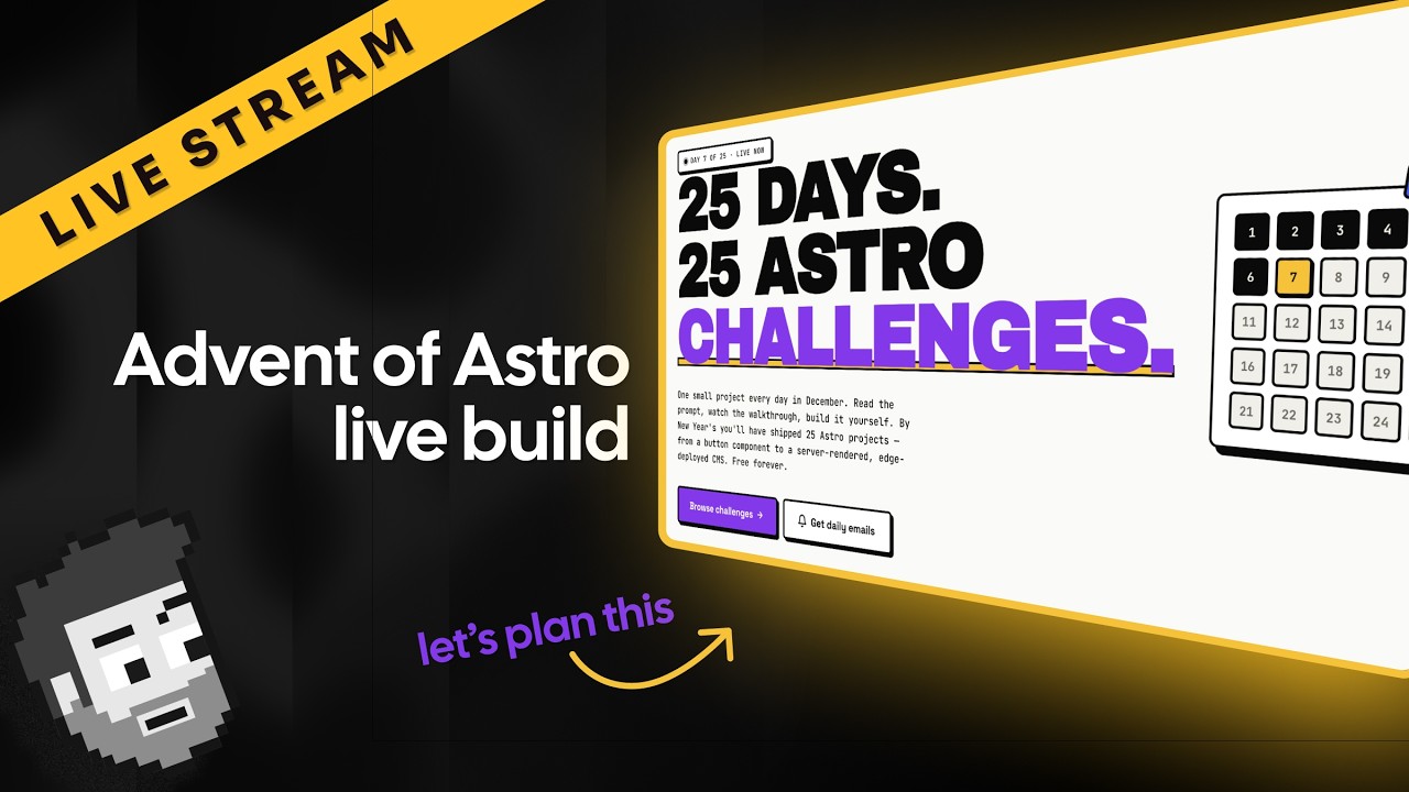 Lofi stream (planning Advent of Astro)