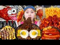 Korean Food Comic Book Cafe Chicken TTeokbokki Noodles ASMR Mukbang By HIU 하이유