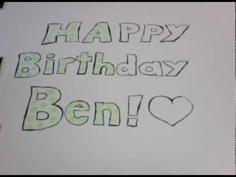 Ben's Animated Birthday Card