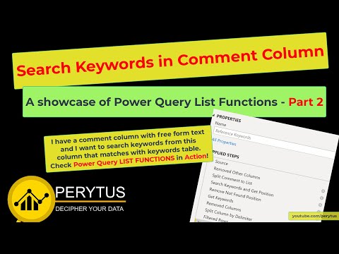 A showcase of Power Query List Functions - Search Keywords from Comments - Data Prep at Best