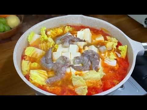 Nấu canh đậu hũ cải thảo cực ngọt