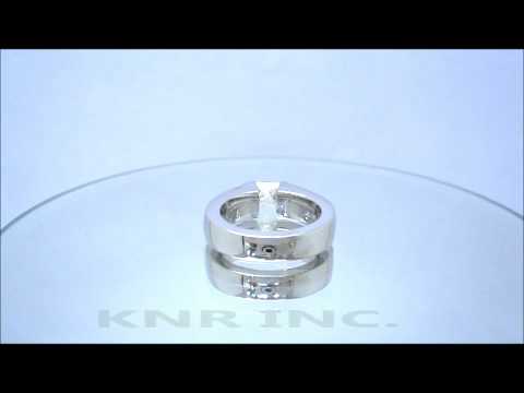 PRINCESS CUT DIAMOND ENGAGEMENT RING TENSION SET 1.00CT - KNR INC - 780.1