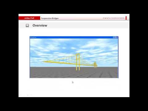 Suspension Bridge Design   midas Civil Online Training