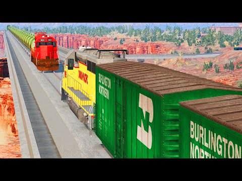 Train Accidents Derailments ✅ Long Trains High Speed Collisions (+BONUS Video) ✅ BeamNG DRIVE