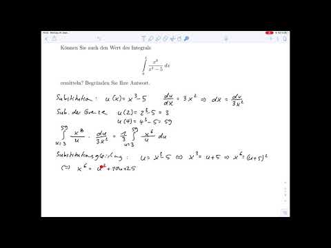 A1a - Integration per Substitution (Klausur SoSe 2020)