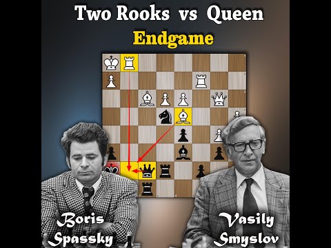 World Champions' Queen Vs Rooks Endgame | Smyslov vs Spassky 1956