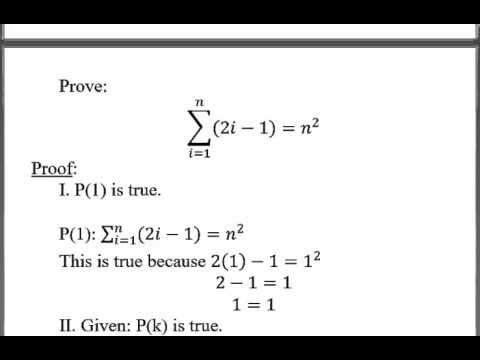 Proof by Mathematical Induction First Example
