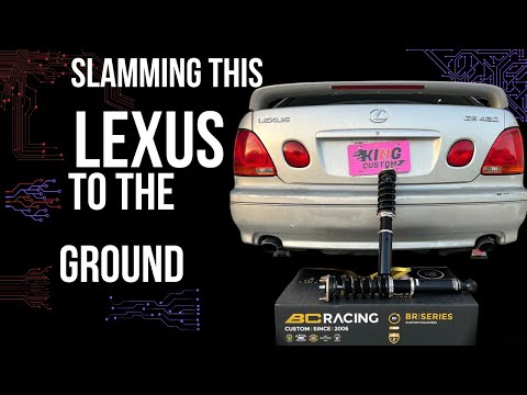 This Lexus is extremely low, bc racing coilover install 2002 gs430