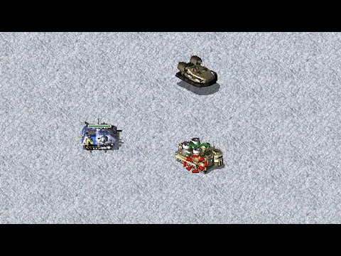 How Battle fortress crushes the units he can't crush！ -Red Alert2