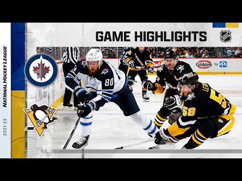 Jets @ Penguins 1/23/22 | NHL Highlights