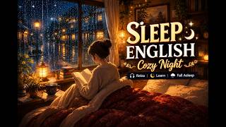 A2 English Listening Practice: Rainy Night in a Cozy Room