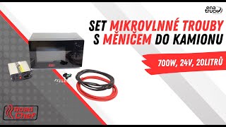 Set mikrovlnné trouby 600W, 15l, s modifikovaným měničem 1200W, Černá
