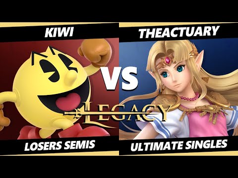 Legacy 1 Losers Semis - Kiwi (Pac-Man) Vs. TheActuary (Zelda) SSBU Ultimate Tournament