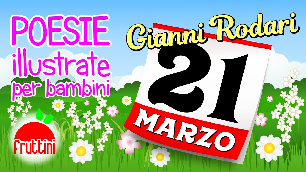 Poesia sulla primavera per bambini | 21 MARZO-Gianni Rodari | Poesie illustrate by Fruttini #shorts