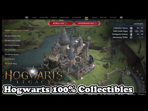 Hogwarts Legacy HOGWARTS ALL COLLECTIBLES (100% Collectible Guide)