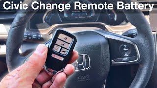 2016 - 2021 Honda Civic How to change key fob battery / remote battery replacement