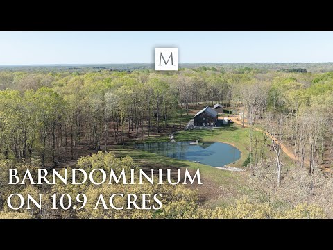 Barndominium on 10.9 acres with stocked fishing pond