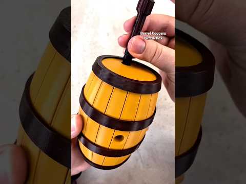 🤯This may look like a simple barrel, but it’s actually a Puzzle Box! 📦