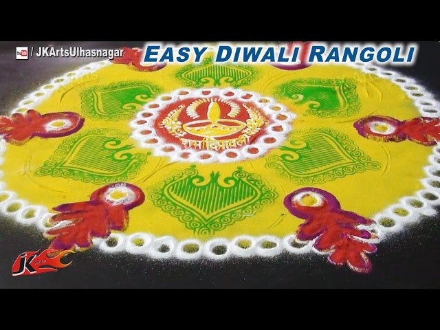Colourful sand rangoli design by JK Arts