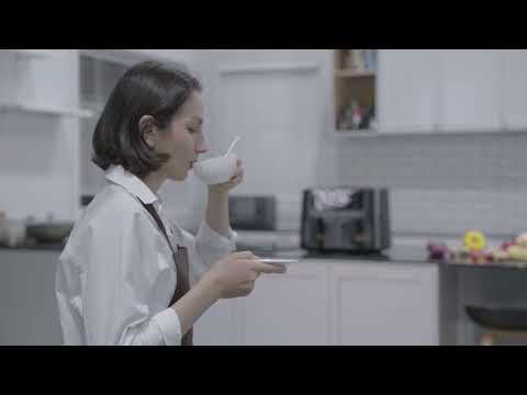 129,99€ Dual Zone Heißluftfritteuse mit Sichtfenster, 9L XL Kapazität Doppel-Airfryer