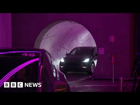 Elon Musk’s Boring Company builds tunnel to transport Teslas - BBC News