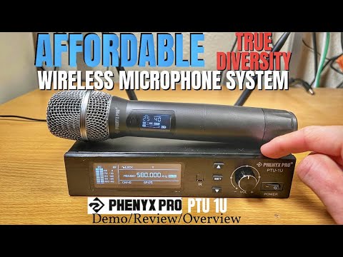 AFFORDABLE Wireless Microphone System - Phenyx Pro PTU 1U-Review/Demo