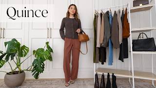 QUINCE FALL TRY ON HAUL | Best sweaters, pants, and jackets for fall and how to style them!