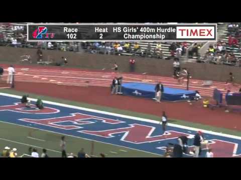 Event 102 - HS Girls 400m Hurdles - thepennrelays 2011