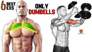 6 BEST UPPER CHEST  WORKOUT WITH DUMBELLS AT HOME 