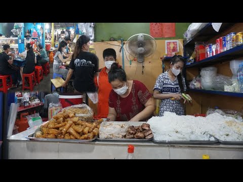 Morning Food Market Scene @LEU Market - Amazing Breakfast, Food Market at Phsa Leu Kampongsom Town