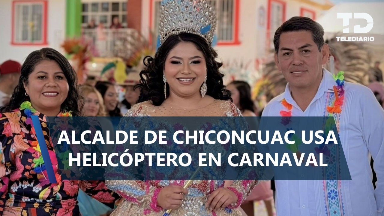 Alcalde de Chiconcuac llega en helicóptero a Carnaval Mujeres 2026; Ayuntamiento justifica acción