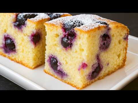 Quick Delicious Cake Recipe - Lemon Blueberry Cake! Easy Cake to make at Home!