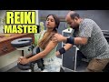 Reiki Master High Pressure Back Massage To Katha With Wooden Tool