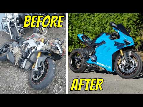 DUCATI PANIGALE V4S WRECKED Bike Rebuild (Complete Rebuild Timelapse) Start to Finish