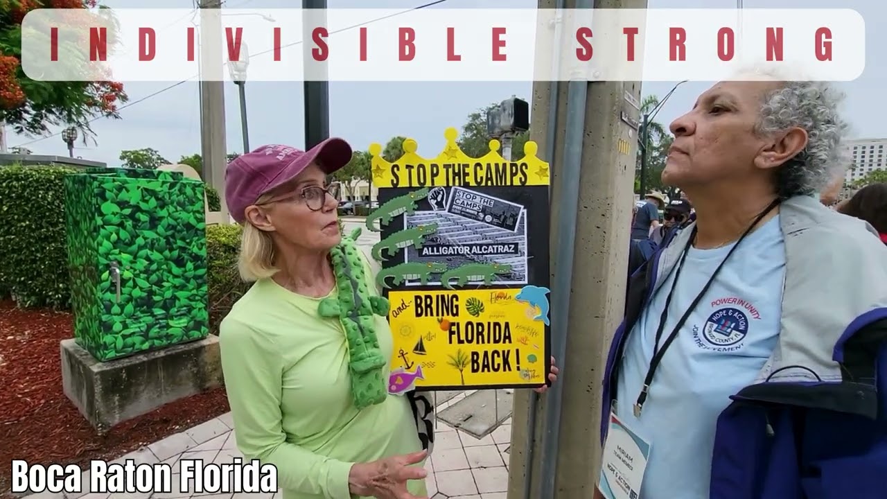 Indiana Boca Raton & Broward Indivisible at Geo Protest August 9 2025