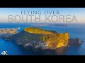 FLYING OVER SOUTH KOREA [4K] Aerial Ambient Nature Film + Relax Moods Music for Stress Relief