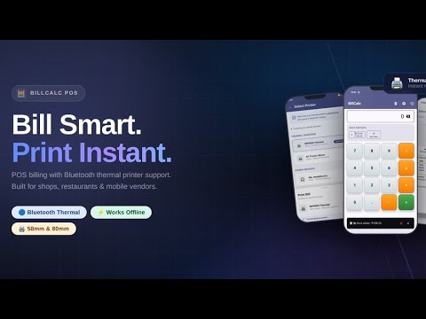 BillCalc POS & Receipt Printer video thumbnail