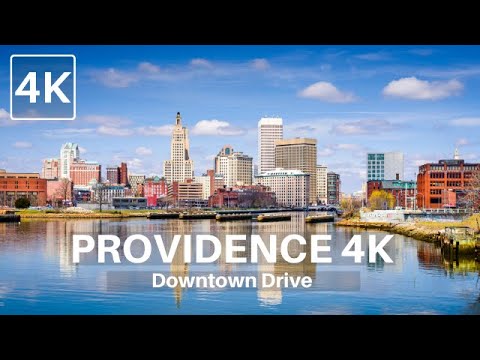 [4K] PROVIDENCE, RI - Driving from Pawtuxet Village to Downtown Providence, RI - New England Travel