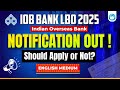 IOB LBO Notification 2025 Indian Overseas Bank LBO Notification Full Details In English Medium