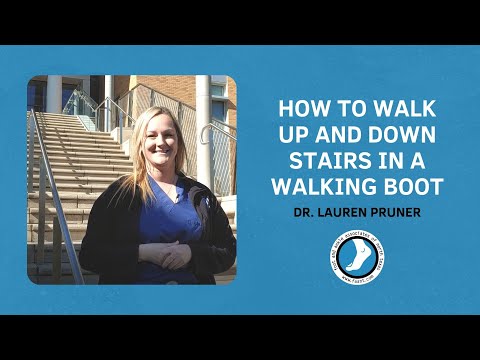 How to Walk Up and Down Stairs in a Walking Boot