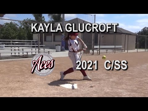 2021 Kayla Glucroft Catcher Shortstop and Utility Softball Skills Video - Aces Ashley