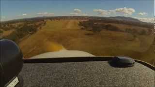 preview picture of video 'Landing Rylstone 8 June 2012 - Includes Cockpit audio'